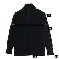 30's JACK FROST WOOLEN WEAR ジャックフロスト ウォーレンウエア ショールカラー カーディガン ウール ブラック Size S相当 福生店