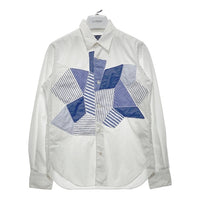 COMME des GARCONS HOMME コムデギャルソンオム パッチワークデザイン 長袖シャツ ホワイト HQ-B012 Size XS 瑞穂店