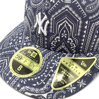 KITH キス New Era ニューエラ 59FIFTY ニューヨーク・ヤンキース ベースボールキャップ ペイズリー柄 ネイビー Size 8 (63.5cm) 福生店