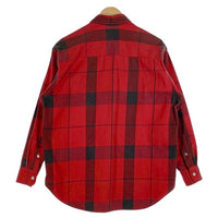 RALPH LAUREN ラルフローレン チェック フランネルシャツ レッド メタルボタン Size L 福生店