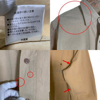 HOUSTON ヒューストン U.S.N. HEAVY POPLIN SHIRT ヘビーポプリン シャツ ワーク マチ付 カーキ 40492 Size 15 1/2 福生店