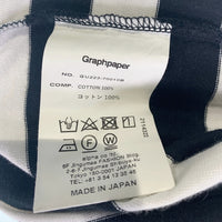 Graphpaper グラフペーパー クルーネック ボーダーTシャツ ブラック ホワイト GU223-70010B Size 2 福生店