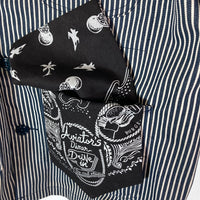 AVIREX アヴィレックス 783-3152010 ANTIFOULING COVERALL JACKET アンチフォーリングカバーオール ストライプ ネイビー sizeM 瑞穂店