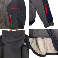 00's THE NORTH FACE ノースフェイス STEEP TECH スティーブテック スウェット ナイロン切替 プルオーバーマウンテンパーカー ジャケット チャコールグレー F05 Size XXXL 福生店
