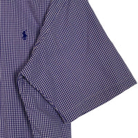 Polo by Ralph Lauren ポロラルフローレン BLAKE ボタンダウン ギンガムチェック 半袖シャツ ブルー Size L 福生店
