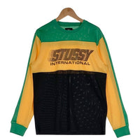 STUSSY ステューシー メッシュ ロンT 長袖 Tシャツ イエロー グリーン Size M 福生店