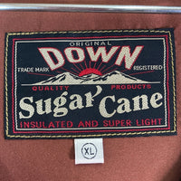 SUGAR CANE シュガーケーン SC12340 LATHER YOKE DOWN VEST レザーヨーク ダウンベスト ブラウン sizeXL 瑞穂店