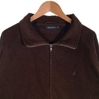 NAUTICA ノーティカ コーデュロイ ジップアップ ブルゾン ブラウン NMJ6201 Size XL 福生店