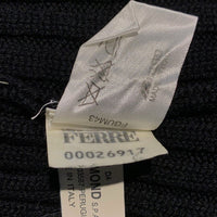 GIANFRANCO FERRE GOLF ジャンフランコフェレ ゴルフ ウール アクリル リブニットセーター ブラック Size L 福生店