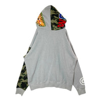A BATHING APE アベイシングエイプ 001ZPG701018X Giant Shark Full Zip シャーク ジップアップパーカー グレー size2XL 瑞穂店
