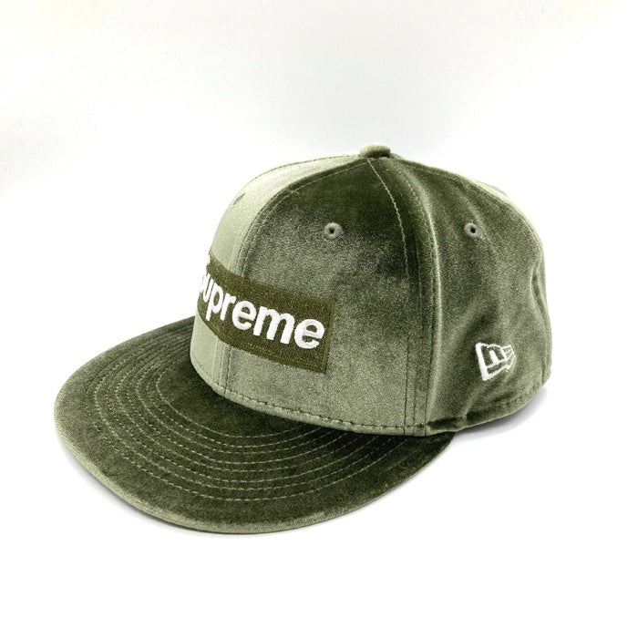 Supreme×NEW ERA シュプリーム×ニューエラ 22AW Velour Box Logo NEW ERA ベースボールキャップ オリーブ  size7 5/8 60.6cm 瑞穂店