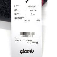 glamb グラム Ginny border snood ジニーボーダースヌード ブラック レッド ネックウォーマー GB0319/AC12 福生店
