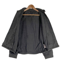 NAUTICA ノーティカ 24SS クラッシュドチノ ジップブルゾン ジャケット グレー USED/ダメージ加工 241-1538 Size L 福生店