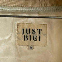 JUST BIGI ジャストビギ 袖レザー スタジャン 10周年モデル ホワイト sizeM 瑞穂店