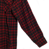 50's PENDLETON ペンドルトン Board Shirts ボードシャツ オンブレチェック ウール レッド ブラック シャドー Size XL 福生店