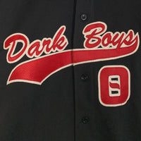 90's~ TEAM WORK ATHLETIC APPAREL Dark Boys ベースボールシャツ ジャージ ブラック Size L 福生店