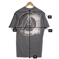90's Anarchic Adjustment アナーキックアジャストメント aサークルA 両面プリント Tシャツ チャコールグレー USA製 Stedman Size L 福生店
