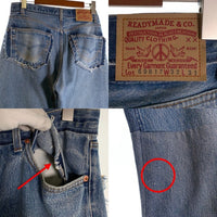 READYMADE レディメイド 再構築 フレア デニムパンツ インディゴ Lot 69817 RE-CO-BL-00-00-251 Size RANDOM 福生店