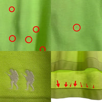 A BATHING APE アベイシングエイプ 鹿の子 ポロシャツ 裾ソルジャー刺繡 蛍光グリーン Size XS (M-L相当) 福生店