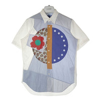 JUNYA WATANABE ジュンヤワタナベ コムデギャルソンマン WQ-B029 AD2015 パッチワーク ペイズリー柄 半袖シャツ ホワイト sizeS 瑞穂店