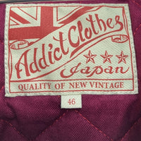 ADDICT CLOTHES アディクトクローズ AD-03 AD-03 BRITISH ASYMMETRY JACKET (SHEEP) シープスキン ライダースジャケット ブラック size46 瑞穂店