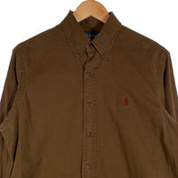 Polo Ralph Lauren ポロラルフローレン CUSTOM FIT ボタンダウンシャツ ブラウン Size M 福生店