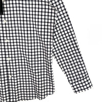 BANANA REPUBLIC バナナリパブリック CAMDEN FIT コットンチェックシャツ 長袖 ホワイト ブラック Size M 福生店