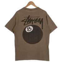 90's STUSSY ステューシー 8ball 8ボール 半袖 Tシャツ ブラウン USA製 Size L 福生店