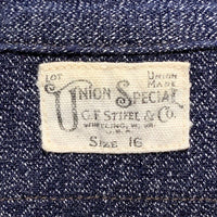 FREEWHEELERS フリーホイラーズ シャンブレー ワークシャツ 半袖 チンストラップ プリント Size 16 福生店