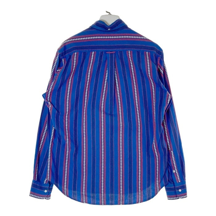 n70-80s マルチカラー ラグビー シャツ MADE IN BRIT 90-00's LANDS' END マルチボーダー柄 ラガーシャツ