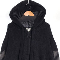 OFFーWHITE オフホワイト Diag Brushed Mohair Zip Hoodie モヘア ジップ フーディー パーカー ブラック OMHA073R20B02023 Size L 福生店