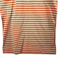 6 BEAUTY&YOUTH ロク ビューティーアンドユース ボーダー Tシャツ ワンピース ベージュ×オレンジ size38 瑞穂店