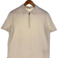 PRADA SPORT プラダスポーツ ハーフジップ 半袖ポロシャツ 生成り ETB0963 Size M 福生店