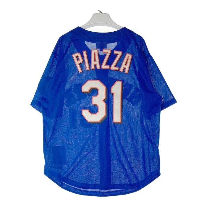 mitchell&ness ミッチェルアンドネス MLB ベースボールシャツ NY METS ニューヨーク・メッツ #31 マイク ピアッツァ  Mike Piazza ピアザ ブルー sizeXL 瑞穂店