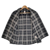 Liberaiders リベレイダース 18AW PLAID FLANNEL SHIRT オンブレチェック オープンカラーフランネルシャツ ブラック グレー 77101 Size L 福生店