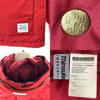 NEIGHBORHOOD ネイバーフッド 132NYNH-JKM05 シンサレートジャケット ファー欠品 レッド sizeL 瑞穂店