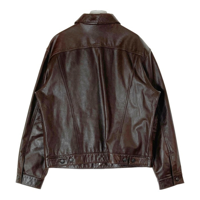 【最終価格】GAP ダークブラウン レザージャケット カウレザー　ギャップ GAP ギャップ BLUE JEANS タグ レザー 4thタイプ トラッカー
