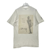 STUSSY ステューシー SKATE TOUGH YOU LITTLE BOY バックフォトプリントTシャツ ホワイト Size M 瑞穂店