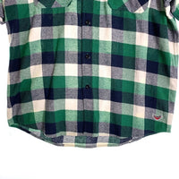 CORE FIGHTER コアファイター フランネルチェック 半袖シャツ グリーン Size M 福生店