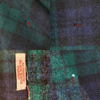 PENDLETON ペンドルトン 70's USA製 ウールシャツ 片ポケット ブラックウォッチ グリーン×ブルー sizeM 瑞穂店