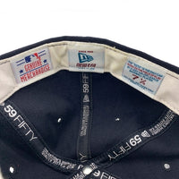 90's New Era ニューエラ 59FIFTY MLB ニューヨーク・ヤンキース ウールベースボールキャップ ネイビー 赤刺繡 USA製 Size 7 1/4(57.7cm) 福生店