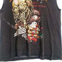 80's MEGADETH メガデス TOUR 87-88 プリント ノースリーブトップ ブラック 袖カットオフ Size M 相当 福生店
