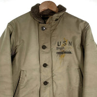 BUZZ RICKSON'S バズリクソンズ U.S. NAVY N-1 デッキジャケット カーキ カスタム Size S 福生店