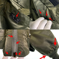 ~90's Sportsmaster スポーツマスター フライトジャケット オリーブ 中綿 ワッペン USA製 IDEAL Size XXL 福生店