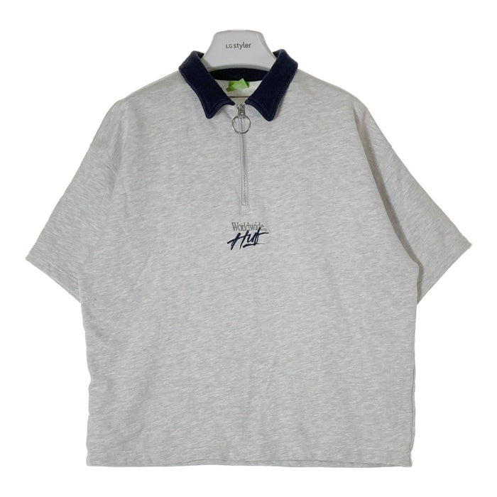 HUF ハフ ハーフジップ 半袖スウェット グレー sizeS 瑞穂店