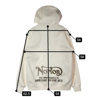 Norton ノートン フェイクスウェード ジップアップパーカー 裏ボア 243N1311A ホワイト Size L 瑞穂店