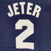 90's majestic マジェスティック Newyork Yankees ニューヨーク ヤンキース JETTER 2 半袖 Tシャツ ネイビー USA製 Size L 福生店