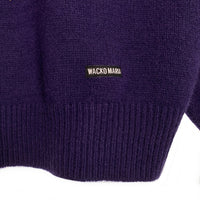 WACKO MARIA ワコマリア V NECK SWEATER Vネックセーター ウールニット パープル 25FW-WMK-KN09 Size L 福生店