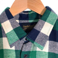 CORE FIGHTER コアファイター フランネルチェック 半袖シャツ グリーン Size M 福生店