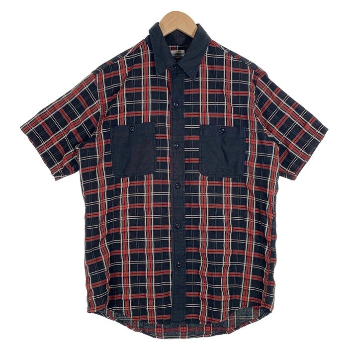 極美品　シュガーケーン　Sugar Cane 半袖　チェックシャツ M〜L相当 SUGAR CANE シュガーケーン 半袖 チェックシャツ ブラック